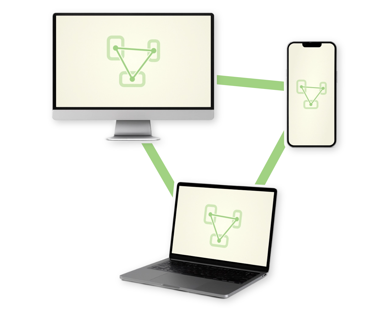 Screenshots of the Android and Desktop apps